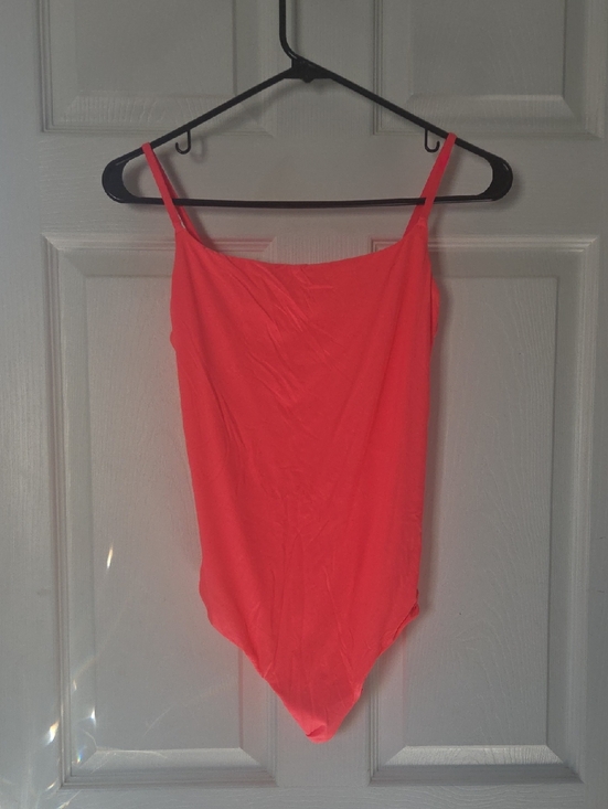 aerie Tops - aerie Neon Pink/coral Bodysuit NWOT